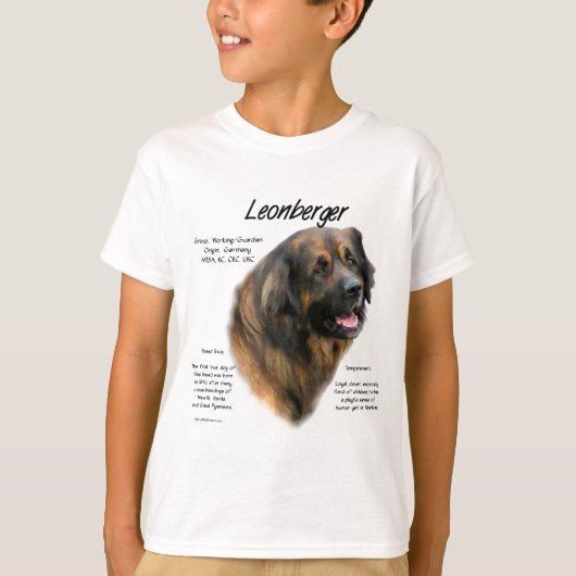 Ontwerp Leonberger Geschiedenis T-shirt (Voorkant)