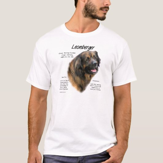 Ontwerp Leonberger Geschiedenis T-shirt (Voorkant)