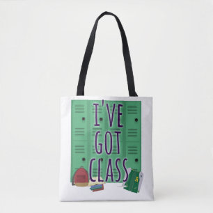 Ontwerp letterlijke klasse klasse tote bag