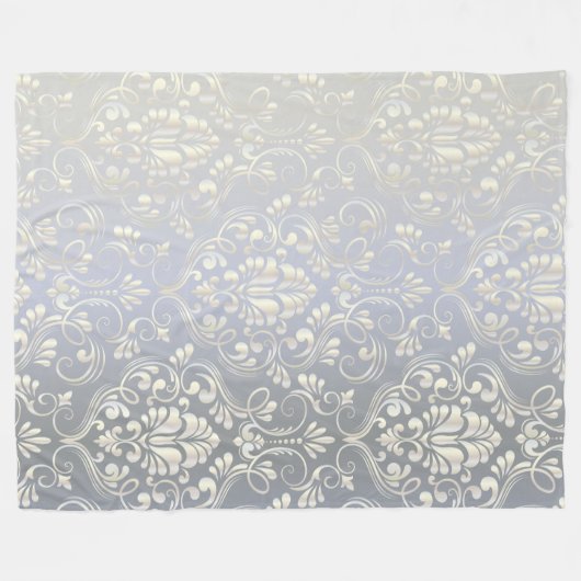 Ontwerp Luxury Damask Fleece Deken (Voorkant (Horizontaal))