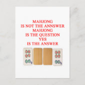 ontwerp mahjong speler briefkaart (Voorkant)