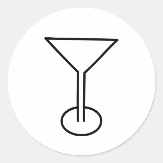 ONTWERP MARTINI GLASS RONDE STICKER