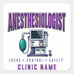 Ontwerp medische apparatuur voor anesthesiologen vierkante sticker