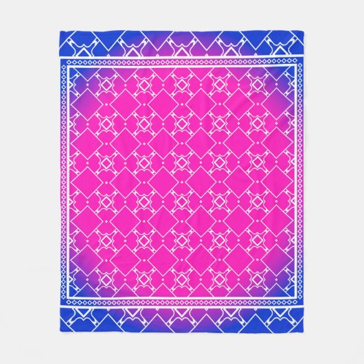 Ontwerp met abstract door de hand getrokken geomet fleece deken (Voorkant)