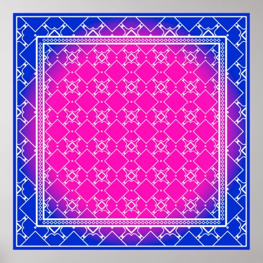 Ontwerp met abstract door de hand getrokken geomet poster (Voorkant)