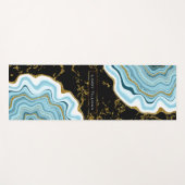 Ontwerp met blauw, goud en zwart gegolfd getoon yogamat (Voorkant (horizontaal))