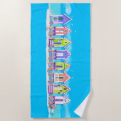 Ontwerp met blokhutten strandlaken (Voorkant)