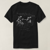 Ontwerp met de derde wet van Sir Isaac Newton T-shirt (Design voorkant)
