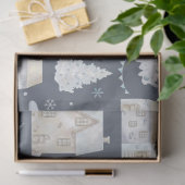 Ontwerp met dunne kerstpatronen 22 tissuepapier (Geschenk)