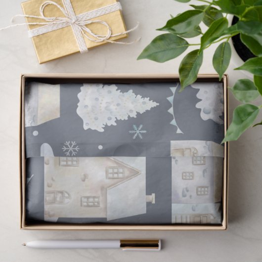 Ontwerp met dunne kerstpatronen 22 tissuepapier (Geschenk)