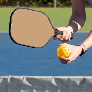 Ontwerp met een bruine achtergrond en witte rand pickleball paddle