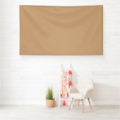 Ontwerp met een bruine achtergrond en witte rand spandoek (Insitu)