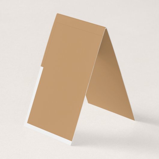 Ontwerp met een bruine achtergrond en witte rand visitekaartje (Achterkant)