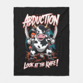 Ontwerp met een Koe karakter Fleece Deken (Voorkant)