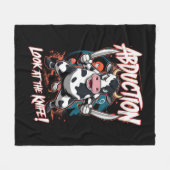 Ontwerp met een Koe karakter Fleece Deken (Voorkant (Horizontaal))