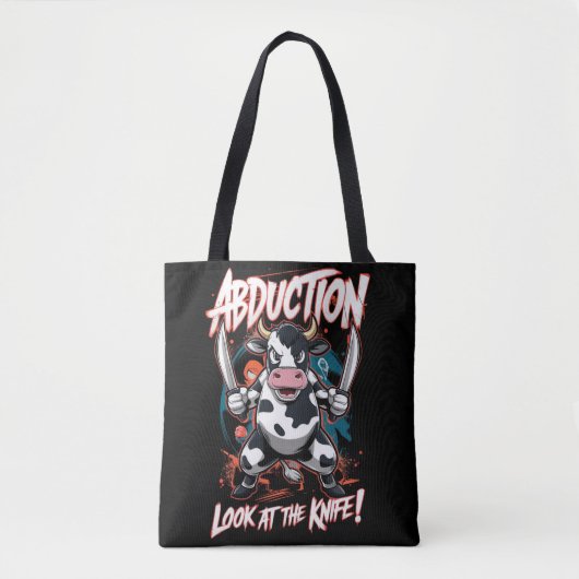 Ontwerp met een Koe karakter Tote Bag (Voorkant)