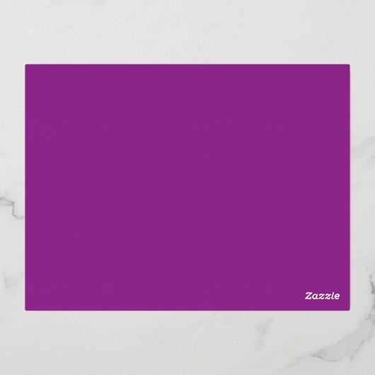 Ontwerp met een verbluffende Paarse achtergrond en Folie Feestdagen Briefkaart (Achterkant)