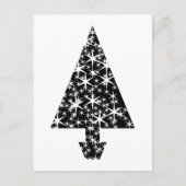 Ontwerp met een zwarte en witte kerstboom. feestdagenkaart (Voorkant)