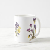 Ontwerp met gecomprimeerde bloemen koffiemok (Voorkant rechts)