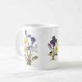 Ontwerp met gecomprimeerde bloemen koffiemok (Voorkant links)