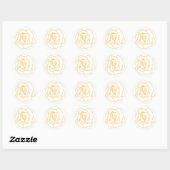 Ontwerp met gele rozen ronde sticker (Vel)