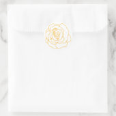 Ontwerp met gele rozen ronde sticker (Tas)