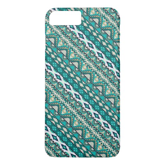 Ontwerp met gelijkvormig groen design aztec-patron Case-Mate iPhone case (Achterkant)