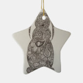 Ontwerp met geoorloofd konijn keramisch ornament (Rechts)