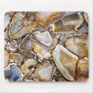 Ontwerp met gepolijst geode steen muismat