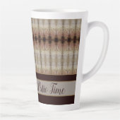 Ontwerp met grijs decoratieve patroon latte mok (Rechts)