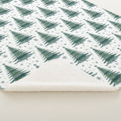 Ontwerp met groen kerstboompatroon sherpa deken (3/4)