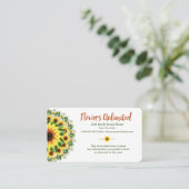 Ontwerp met grote zonnebloemotoren, ideaal voor visitekaartje (Staand voorkant)