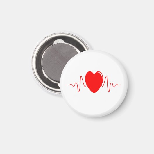Ontwerp met hartslag magneet (Voorkant / Achterkant)