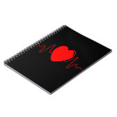 Ontwerp met hartslag notitieboek (Linkerzijde)