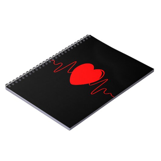 Ontwerp met hartslag notitieboek (Linkerzijde)