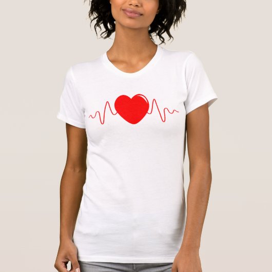 Ontwerp met hartslag t-shirt (Voorkant)