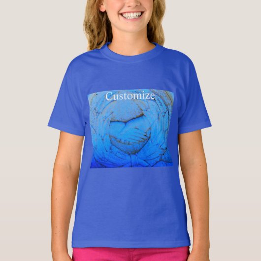 Ontwerp met ingeslepen handen t-shirt (Voorkant)