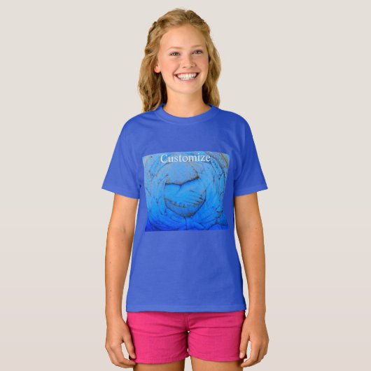 Ontwerp met ingeslepen handen t-shirt (Voorkant volledig)