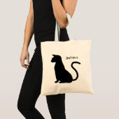 Ontwerp met kat silhouet tote bag (Voorkant (product))