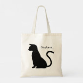 Ontwerp met kat silhouet tote bag (Achterkant)