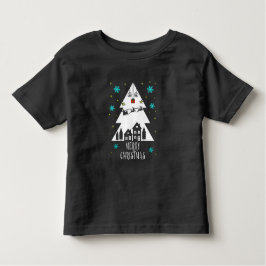Ontwerp met kerstboomstructuur met een donkere kle kinder shirts