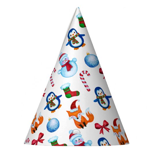 Ontwerp met kerstillustratie voor Waterverf van de Feesthoedjes (Links)