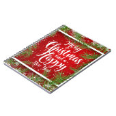 Ontwerp met kerstmis en nieuwjaar notitieboek (Linkerzijde)