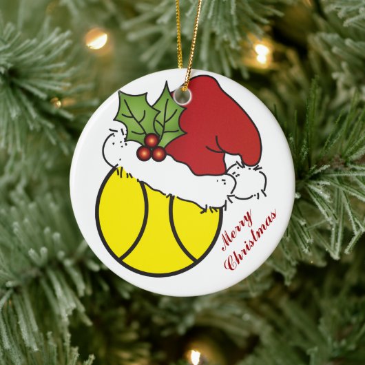 Ontwerp met kersttennis keramisch ornament (Boom)