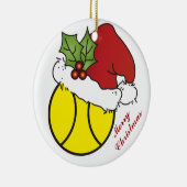 Ontwerp met kersttennis keramisch ornament (Rechts)