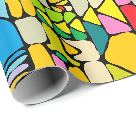 Ontwerp met kleurenblokken cadeaupapier (Rol Hoek)
