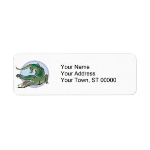 Ontwerp met krokodil/alligator cirkel etiket