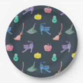 Ontwerp met leuke personages Halloween party Papieren Bordje (Voorkant)