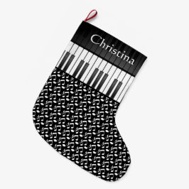 Ontwerp met muzikaal toetsenbord Grote kerstinslag Kerstsok
