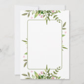 Ontwerp met olijfgroen blad spray roze bloemen kaart (Voorkant)